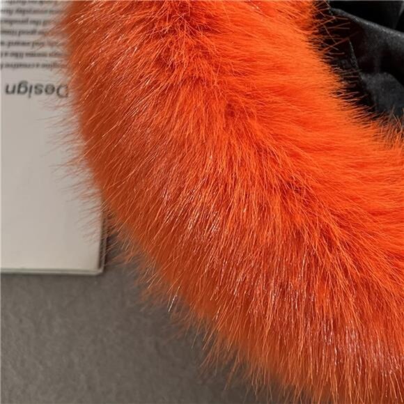 Luxury Faux Fur Bucket Hat for Women Grey - Picture 7 of 7